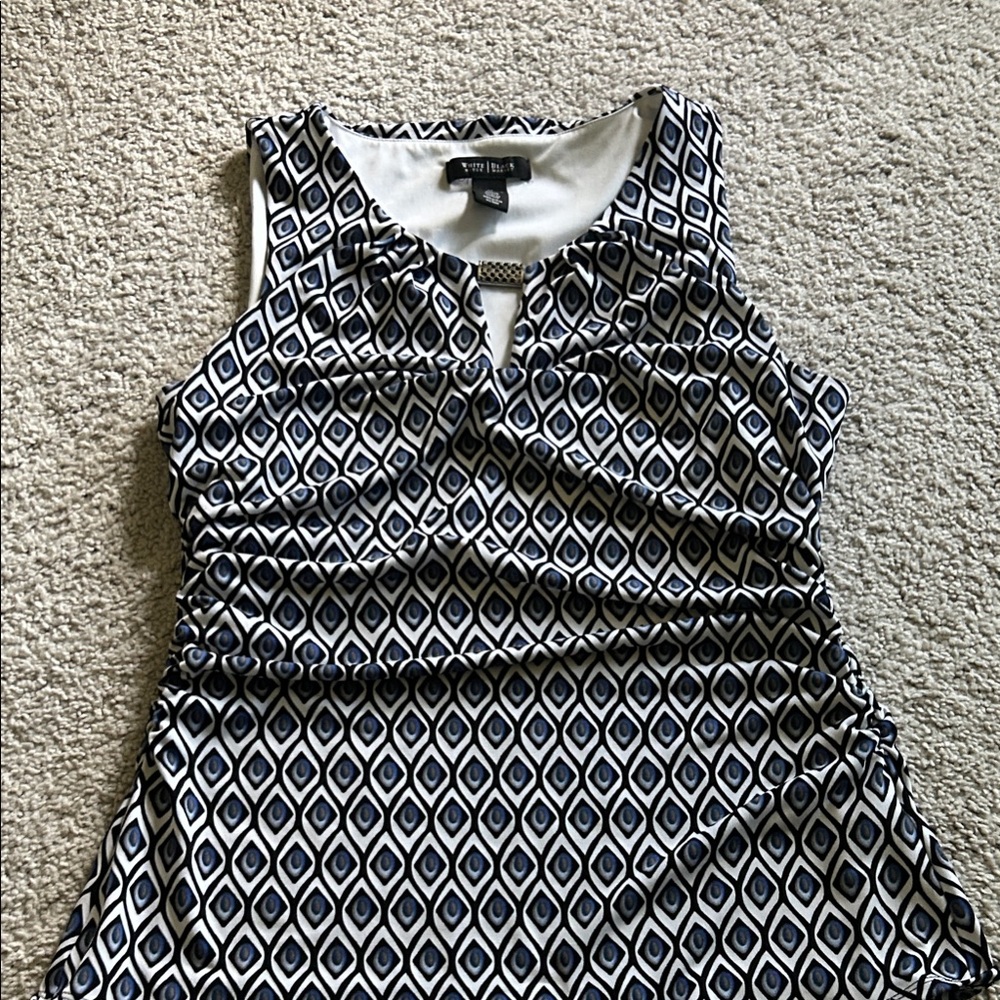 White House Black Market Diamond Pattern Tank Top